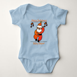 Santa, Baby, erste Weihnachten Baby Strampler