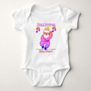 Santa, Baby, erste Weihnachten Baby Strampler