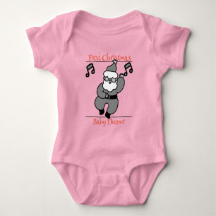 Santa, Baby, erste Weihnachten Baby Strampler