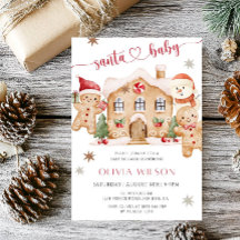 Santa Baby Gingerbread Boy Weihnachts-Baby-Party