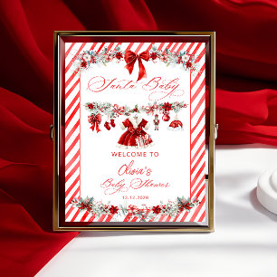 Santa Baby Girl Clothes Babydusche Willkommen Poster
