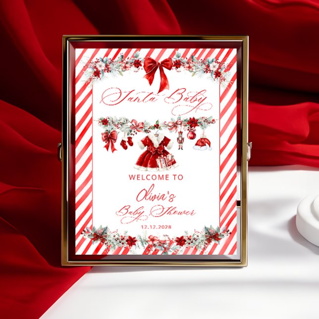 Santa Baby Girl Clothes Babydusche Willkommen Poster (Von Creator hochgeladen)