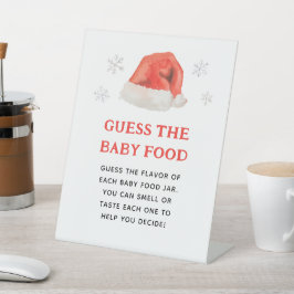 Santa Baby Holiday Baby Dusche raten Sie dem Baby  Sockelschild