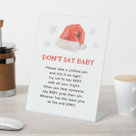 Santa Baby Holiday Baby Dusche Say Baby Game nicht Sockelschild