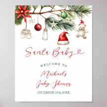Santa Baby Holiday Weihnachten Baby Shower Willkom