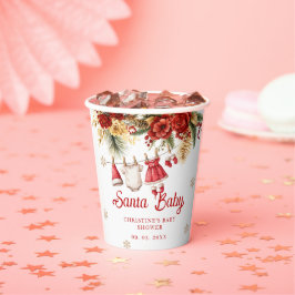 Santa Baby Holiday Winter Christmas Baby Shower Pappbecher
