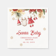 Santa Baby Holiday Winter Weihnachten Baby Shower