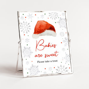 Santa Baby Hut Baby Shower Babys sind süß Schild