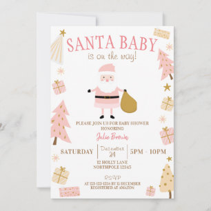 Santa Baby ist unterwegs, Weihnachts Baby Dusche Einladung