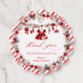 Santa Baby Kleidung Baby Dusche Danke Geschenkanhänger