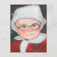 Santa Baby Merge Weihnachts-Postkarte