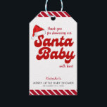 Santa Baby Merry Little Christmas Baby Dusche Geschenkanhänger<br><div class="desc">Das Design umfasst eine Babydusche mit dem Motto "Santa Baby" und einer niedlichen Weihnachtsmannmütze,  die sich perfekt für eine Babydusche eignet. Wenn Sie Hilfe bei der Anpassung des Produkts benötigen oder passende Produkte benötigen,  kontaktieren Sie mich bitte über Zazzle.</div>