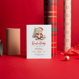 Santa Baby Niedlich Bear Weihnachtsdusche Einladung