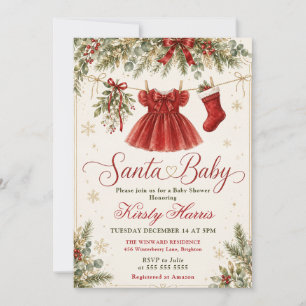 Santa-Baby-Party Einladung