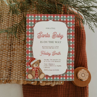 Santa-Baby-Party-Einladung Weihnachts-Baby-Thema Einladung
