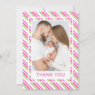 Santa Baby Pink Green Baby Dusche Vielen Dank Einladung