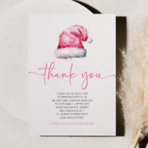Santa Baby Pink Hat Weihnachtsferien Kinderdusche