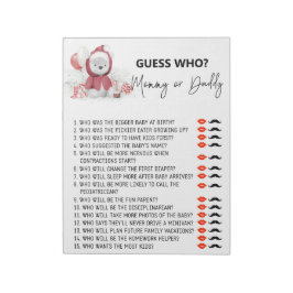 Santa Baby Polar Bear Baby Dusche Ratet wer weiß Notizblock