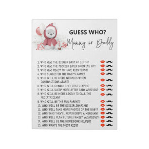 Santa Baby Polar Bear Baby Dusche Ratet wer weiß Notizblock