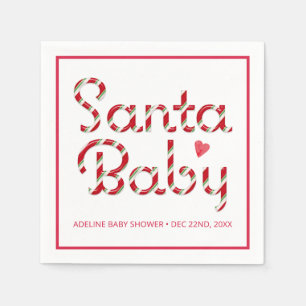Santa Baby Red Christmas Dusche Napkins Serviette