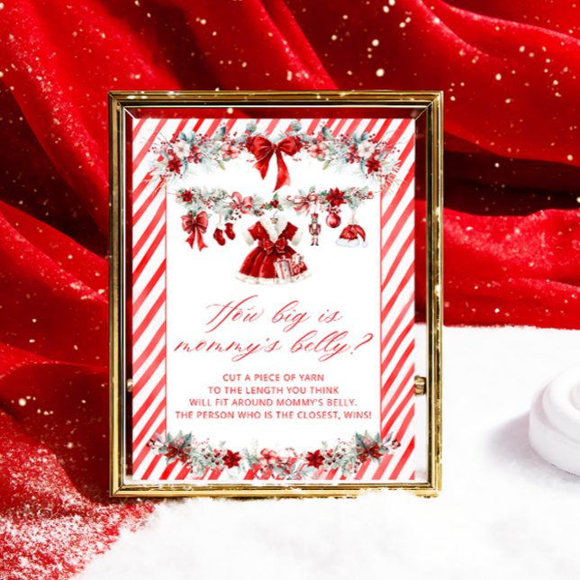 Santa Baby Red Wie groß ist Mama's Bauch Poster (Von Creator hochgeladen)