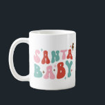 Santa Baby Retro Christmas Kaffeetasse<br><div class="desc">Ein trendiges Retrodesign für Weihnachten in lustigen Farben,  das lautet: Santa baby.</div>