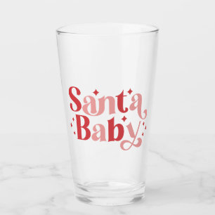Santa Baby - Retro Weihnachtstypografie Glas