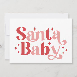 Santa Baby - Retro Weihnachtstypografie Karte