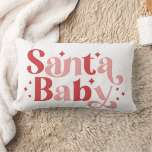 Santa Baby - Retro Weihnachtstypografie Lendenkissen
