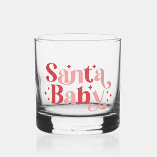 Santa Baby - Retro Weihnachtstypografie Whiskyglas