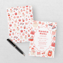Santa Baby Rot und Pink Weihnachts-Baby-Party