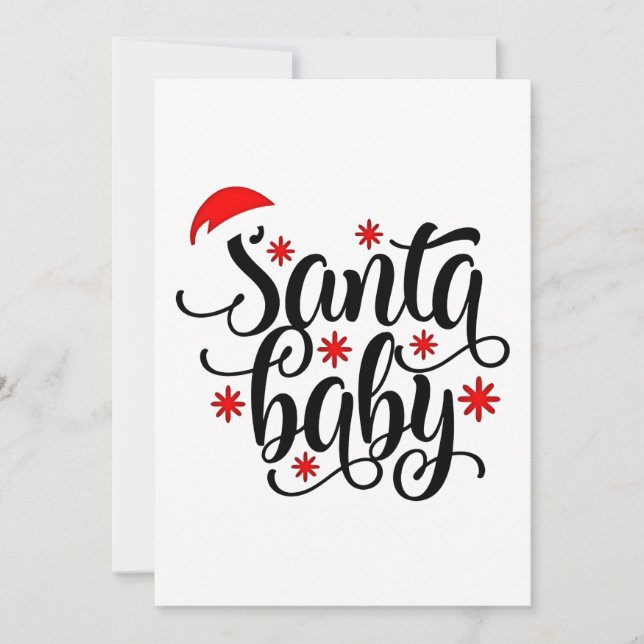 Santa Baby Schwangerschaft Ankündigung Weihnachten (Vorderseite)