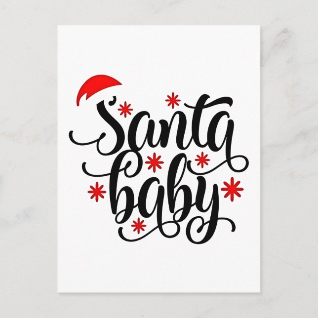 Santa Baby Schwangerschaft Ankündigung Weihnachten (Vorderseite)