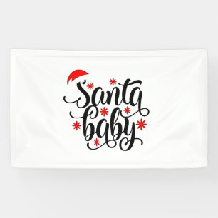 Santa Baby Schwangerschaft Ankündigung Weihnachten Banner