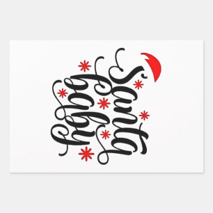 Santa Baby Schwangerschaft Ankündigung Weihnachten Geschenkpapier Set