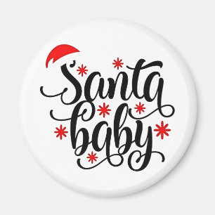 Santa Baby Schwangerschaft Ankündigung Weihnachten Magnet