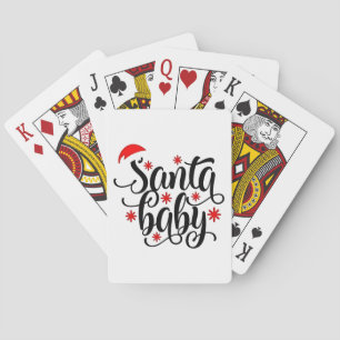 Santa Baby Schwangerschaft Ankündigung Weihnachten Spielkarten