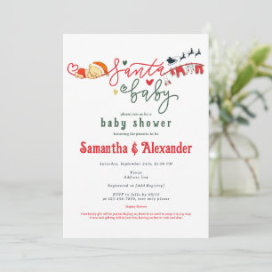 Santa Baby Script Winter Weihnachtsdusche Einladung