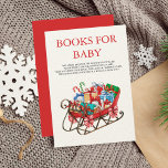 Santa Baby Shower Books For Baby Sleigh Begleitkarte<br><div class="desc">Santa baby - gender-neutral baby shower theme! The invitation is a minimal, modern design that features Christmas motives, like santa clause, a sleigh, gifts, trees and more. Perfect winter theme, for all moms to be. Check out the rest of the collection for matching baby shower games, welcome signs and more!...</div>