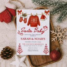 Santa-Baby-Shower-Einladung