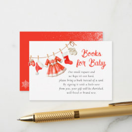 Santa Baby Shower Girl Books for Baby Begleitkarte