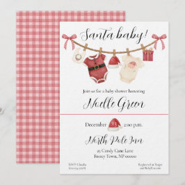 Santa Baby Shower Invitation Einladung