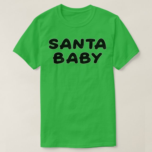 Santa Baby Vintag Black Text T-Shirt (Design vorne)