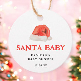 Santa Baby Vintag Winter Baby Dusche Geschenkanhänger