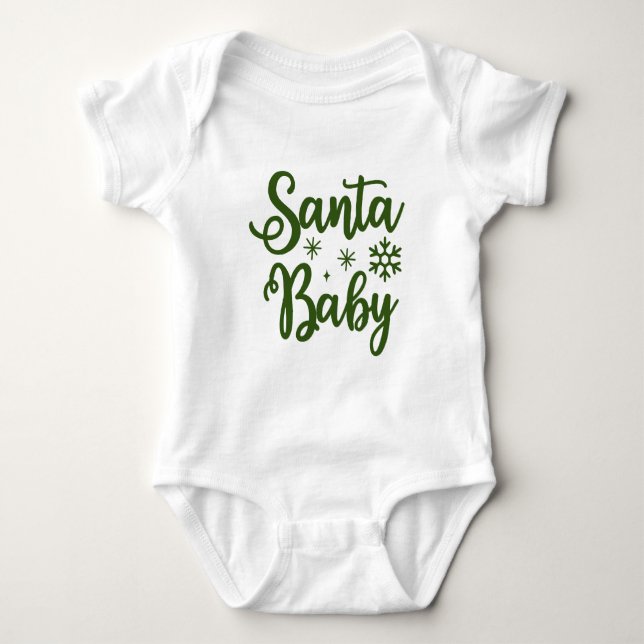 Santa Baby - Weihnachten Baby Strampler (Vorderseite)