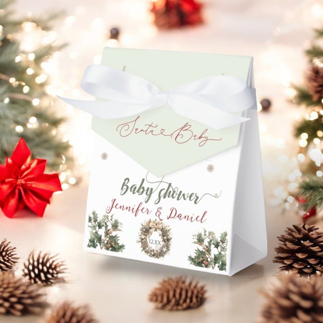 Santa Baby Weihnachten Red Green Winter Baby Dusch Geschenkschachtel (Von Creator hochgeladen)