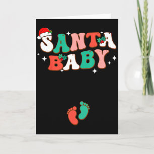 Santa Baby Weihnachten Schwangerschaftsankündigung Karte