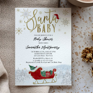 Santa Baby Weihnachten Winter Baby Shower Einladung