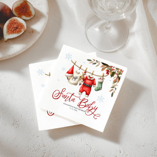 Santa Baby Weihnachten Winter Baby Shower Serviett Serviette