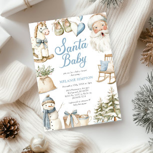 Santa Baby Weihnachts-Baby-Party Einladung